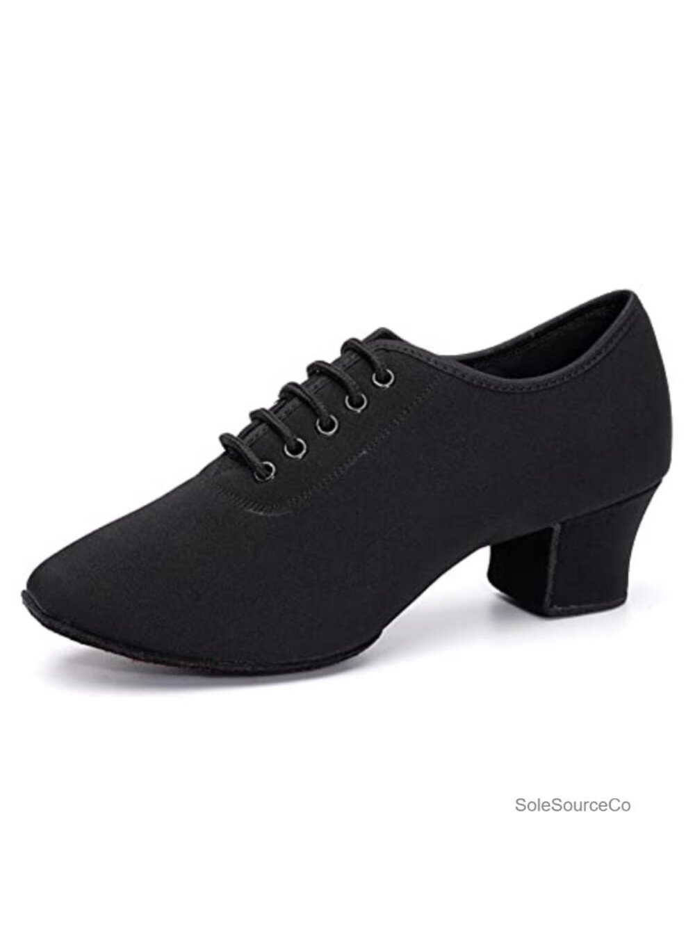Women's Ballroom Dance Shoes Lace-Up Salsa Rhythm Practice Heels Suede Sole